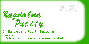 magdolna putity business card